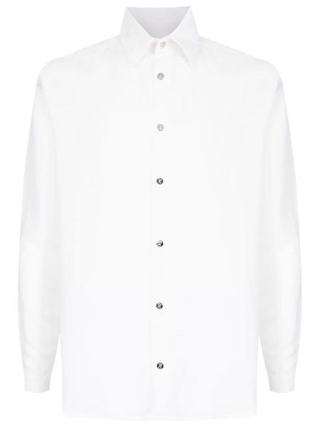 Риза с копчета с принт Amir Slama бяло
