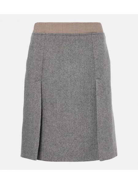 Tweed midi nederdel Sportmax grå