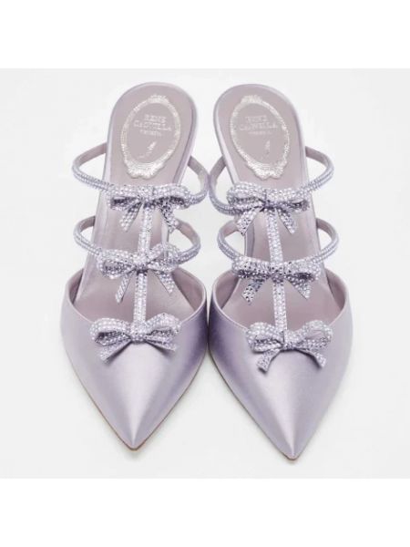 Sandalias de raso René Caovilla Pre-owned violeta