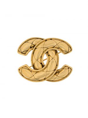 Брошь Chanel Pre-owned, золотая