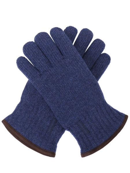 Шерстяные перчатки Paul & Shark синие
