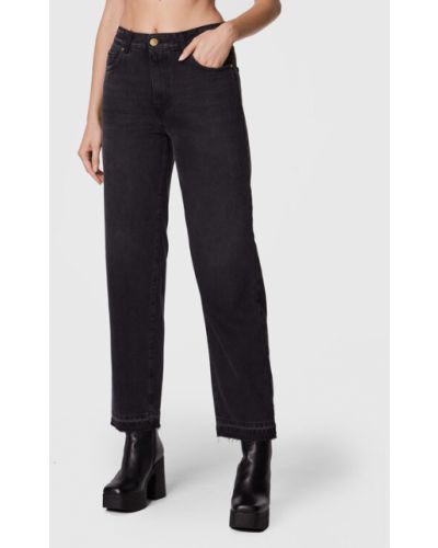 Džínsové bavlnené priliehavé džínsy s rovným strihom Pinko - čierna