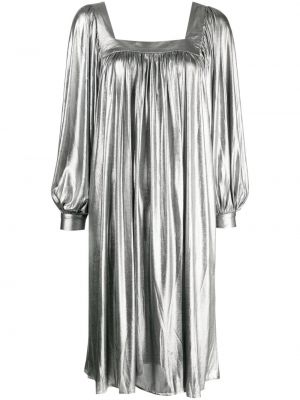 Midi haljina Batsheva srebrena