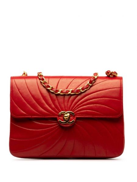 Prošívaná taška přes rameno Chanel Pre-owned červená