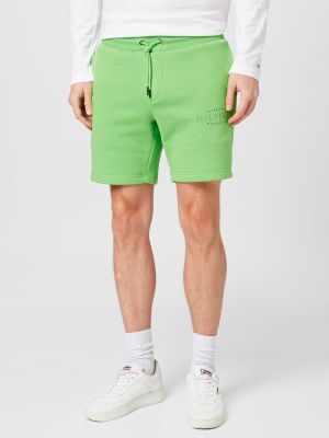 Υφασμάτινο παντελόνι Tommy Hilfiger πράσινο