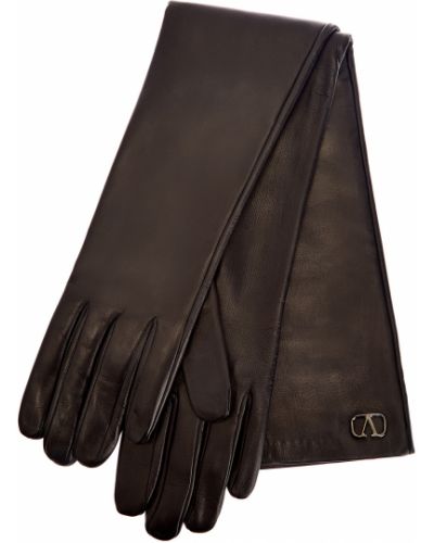 Кожаные перчатки Valentino Garavani, черные