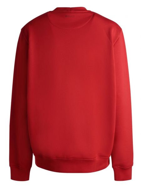 Džemperis ar apdruku ar apaļu kakla izgriezumu Bally sarkans