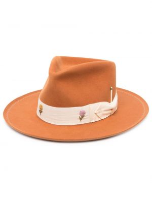 Kožený klobouk Nick Fouquet hnědý