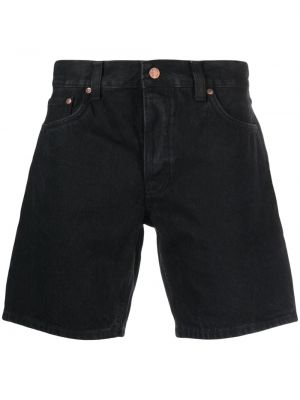Shorts di jeans Nudie Jeans nero
