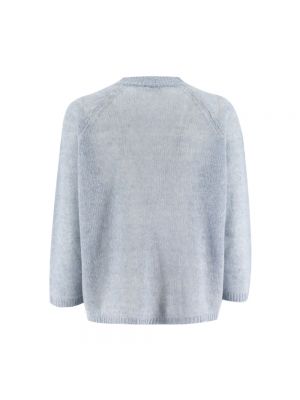 Sweter z dekoltem w serek Panicale niebieski