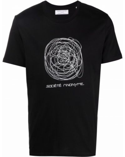Camiseta con estampado con estampado abstracto Société Anonyme negro