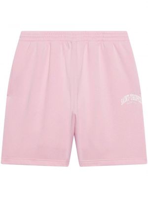 Kratke hlače s printom Balenciaga ružičasta
