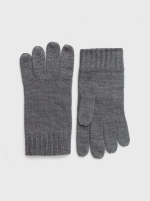 Vlněné rukavice Polo Ralph Lauren šedé