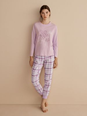 Pijama de franela Easy Wear violeta