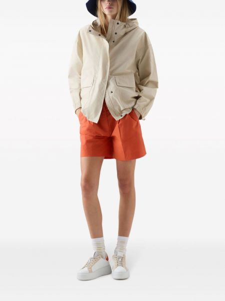 Shorts taille haute plissées Woolrich orange