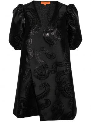 Robe de soirée à imprimé en jacquard Stine Goya noir