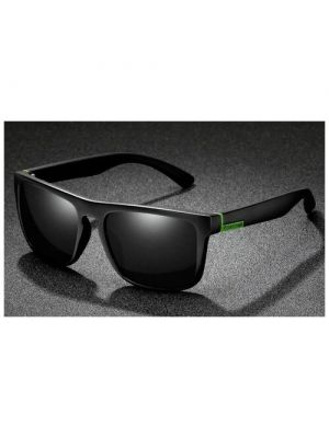 Солнцезащитные очки , прямоугольные, с защитой от УФ, поляризационные, для мужчин черный