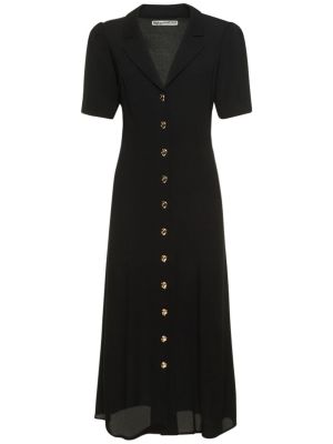 Midi suknele iš viskozės Reformation juoda