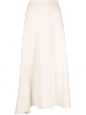 Kašmírová midi sukňa Fabiana Filippi biela
