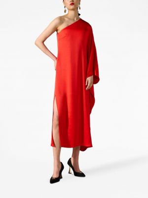 Satynowa sukienka koktajlowa Karl Lagerfeld czerwona