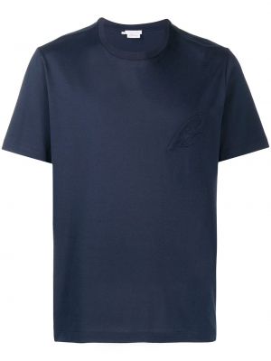 Camiseta con bordado Brioni azul