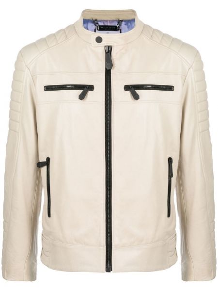 Kožna jakna Philipp Plein bijela