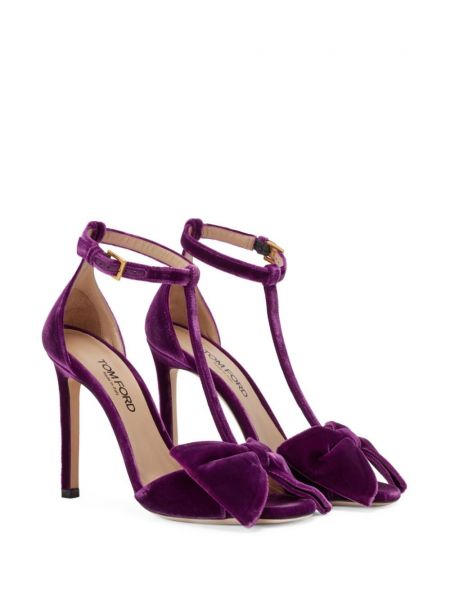 Sametové sandály Tom Ford fialové