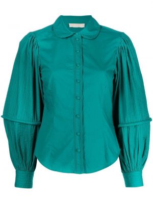 Βαμβακερό πουκάμισο Ulla Johnson πράσινο