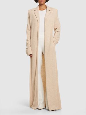 Cappotto in lana d'alpaca in maglia Magda Butrym beige