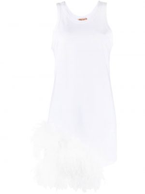Κοκτέιλ φόρεμα με φτερά Nº21 λευκό