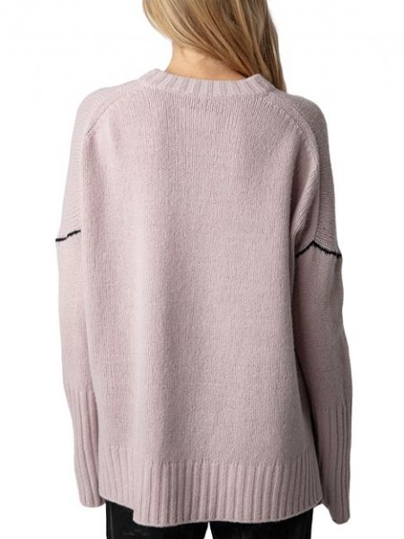 Шерстяной свитер Zadig & Voltaire розовый