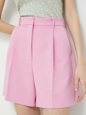 Pantaloni cu talie înaltă Abercrombie & Fitch roz