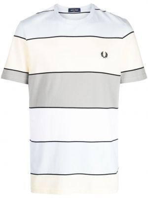 T-shirt brodé à rayures Fred Perry