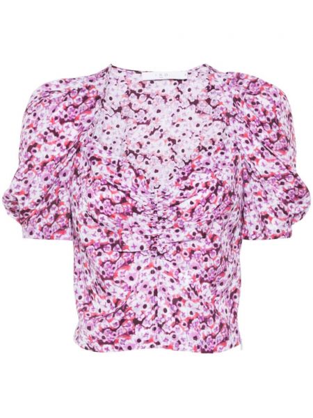Bluza s cvetličnim vzorcem s potiskom Iro roza
