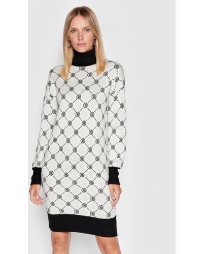 Liu Jo Sport Kötött ruha TF2109 MA59L Bézs Relaxed Fit