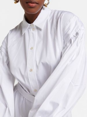 Robe mi-longue en coton Joseph blanc