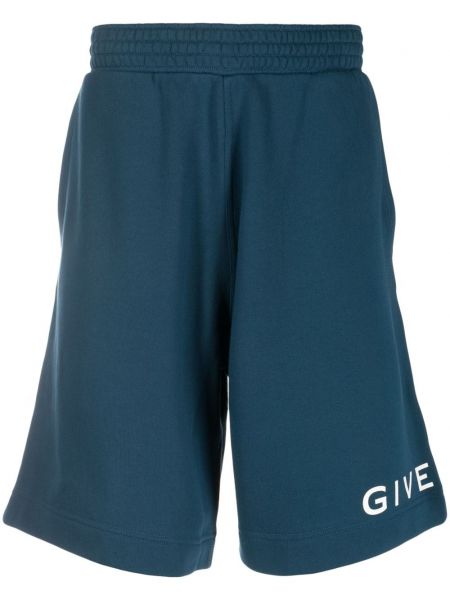 Kratke hlače s printom od jersey Givenchy plava