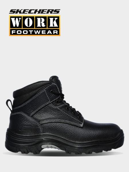 Кожаные ботинки свободного кроя Skechers черные