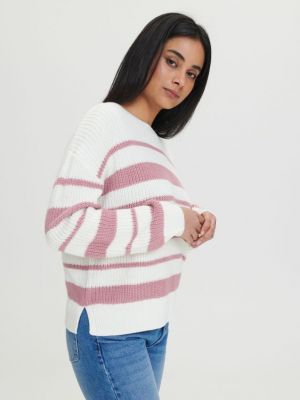 Csíkos pulóver Sinsay rózsaszín