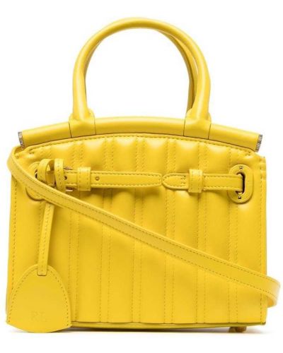 Ватирани шопинг чанта Ralph Lauren Collection жълто