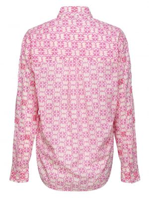 Koszula bawełniana Pinko różowa