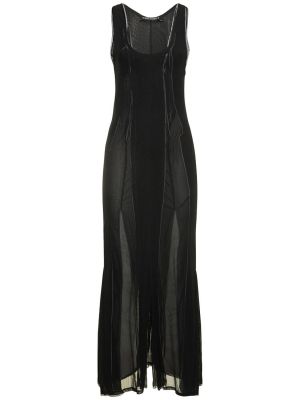 Мрежеста макси рокля Y Project черно