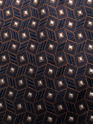 Corbata con estampado geométrico Corneliani azul