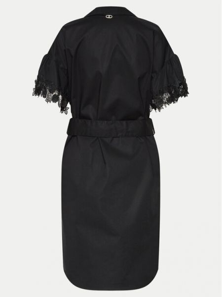Φόρεμα σε στυλ πουκάμισο Twinset μαύρο