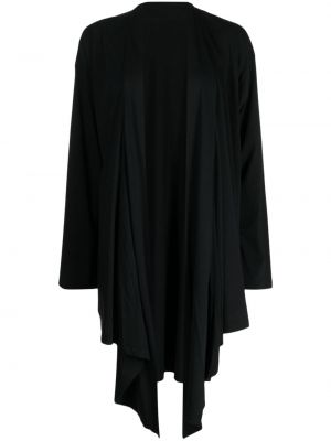 Černý asymetrický bavlněný kardigan Yohji Yamamoto