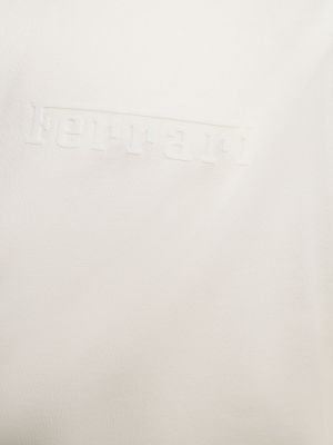Oversize памучна тениска от джърси Ferrari черно