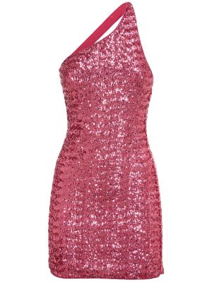 Asimetrična mini obleka Oséree Swimwear roza