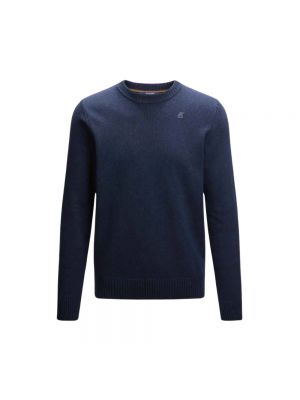 Dzianinowy sweter K-way niebieski