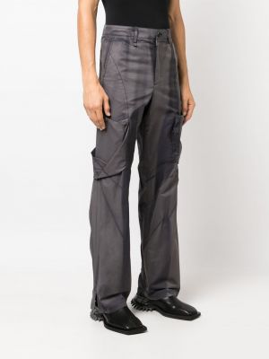 Drapované rovné kalhoty Jiyongkim šedé