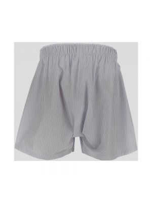 Pantalones cortos de algodón a rayas Maison Margiela blanco